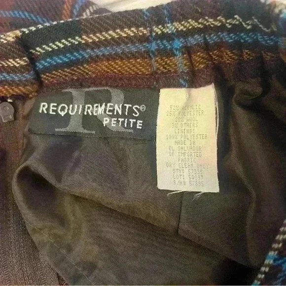 Vintage Wool Blend plaid Skirt - Picture 2 of 6